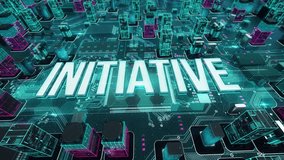 Initiative with digital technology hitech concept. 3D Illustration - Powered by Shutterstock - Get 15% off with code: PIKWIZARD15