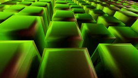 Futuristic Neon Green 3D Cube Landscape Abstract Background with Glowing Blocks and Modern Design - Powered by Shutterstock - Get 15% off with code: PIKWIZARD15