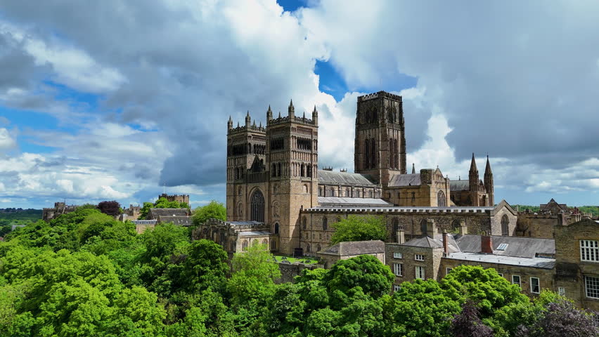 Aerial view Of Durham Cathedral, Northern England