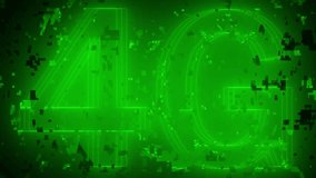 Glowing 4G network text technology animation. Glowing neon text 4G network white color icon isolated on black background 4k animation. 4G network communication technology animation - Powered by Shutterstock - Get 15% off with code: PIKWIZARD15