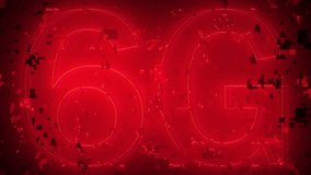 6G smart technology cellular network animation with neon effect. high speed internet data communication network technology. Glowing 6G network text technology animation on black background - Powered by Shutterstock - Get 15% off with code: PIKWIZARD15