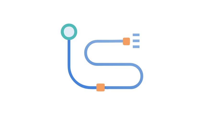 Wire Icon for Communication Signals