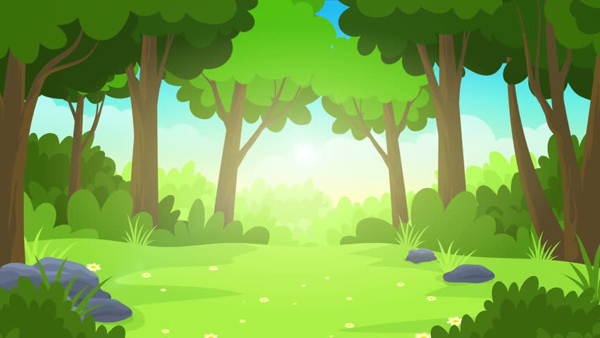 Cartoon Forest Background 4k looped