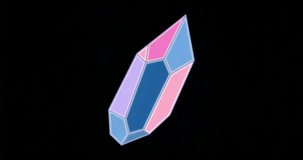 Faceted polygon rotating for demo, green flare appearing then fading showing pastel faces shifting. Geometric, abstract, modern, holographic, futuristic, digital, vibrant - Powered by Shutterstock - Get 15% off with code: PIKWIZARD15