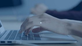 Man typing silver laptop driving cart padlock icons linking and building ecommerce security network. Technology, cybersecurity, digital, connectivity, professional, modern, innovation - Powered by Shutterstock - Get 15% off with code: PIKWIZARD15