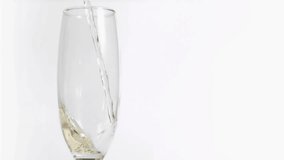 Wine stream entering champagne flute bubbles forming red hearts multiplying around glass for love. Celebration, romance, elegance, luxury, festive, glamour, party - Powered by Shutterstock - Get 15% off with code: PIKWIZARD15