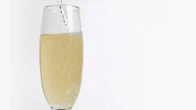 Pouring champagne filling flute bubbling drifting red hearts swirling around glass adding romance. Celebration, elegance, luxury, romance, festivity, minimalism, transparency - Powered by Shutterstock - Get 15% off with code: PIKWIZARD15