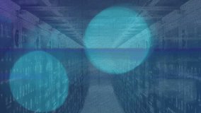 Turquoise flare pulsing causing data corridor shimmering with glitch line and flowing binary code. Technology, futurism, cybersecurity, digital, data, innovation, network - Powered by Shutterstock - Get 15% off with code: PIKWIZARD15