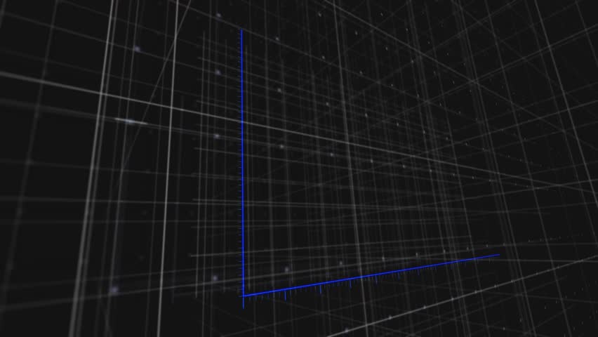 Wireframe grid emerging causing bar graph rising with hex dump and Nmap output showing data growth. Technology, data visualization, digital, analytics, futuristic, visualization, network