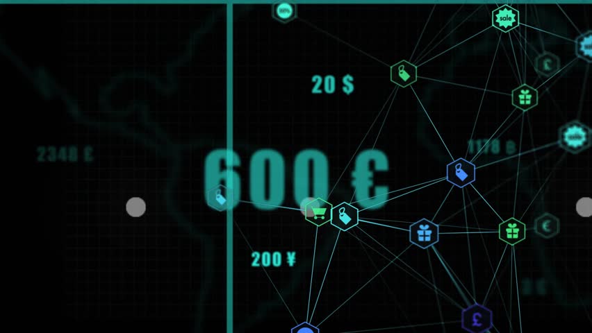 On grid overlay appearing, bars growing, numbers updating and network forming to show rising trends. Data visualization, financial analytics, digital dashboard, charting, connectivity, growth, - Powered by Shutterstock - Get 15% off with code: PIKWIZARD15