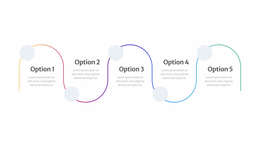 Startup roadmap infographic 5 steps template animation. Business launch. Sequence options HD video. Animated blank diagram visualization. Process layout empty design element. Motion graphics