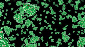 A festive image featuring numerous green Christmas trees with ornaments, set against a stark black backdrop, creating a dynamic and celebratory visual. - Powered by Shutterstock - Get 15% off with code: PIKWIZARD15