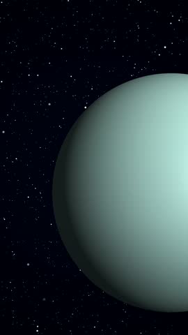 A stunning view of Uranus against a backdrop of countless stars, showcasing the planet