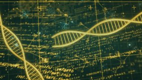 bars sliding across grid fading revealing rotating helix forming arcs visualizing genetic networks. Futuristic, scientific, data, visualization, molecular, technology, abstract - Powered by Shutterstock - Get 15% off with code: PIKWIZARD15