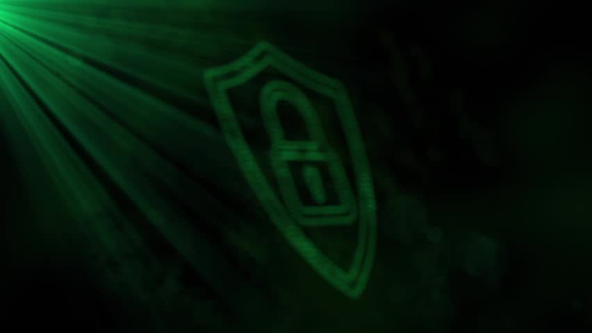 Diagonal green light sweeping white icons, shield lock pulsing signaling secure network activation. Cybersecurity, data protection, digital infrastructure, network safety, cybersecurity interface, - Powered by Shutterstock - Get 15% off with code: PIKWIZARD15
