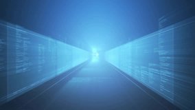 Glowing sphere initiating beams linking icons and forming expanding network toward blue portal. Futuristic, digital, interconnected, cyber, technology, network, schematic - Powered by Shutterstock - Get 15% off with code: PIKWIZARD15