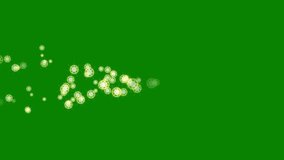Glowing gold glitter star dust motion with fast-moving shining particles, sparkle, blast circle, Christmas lights effects, festive holiday, New Year, elements on green screen background. 4K - Powered by Shutterstock - Get 15% off with code: PIKWIZARD15