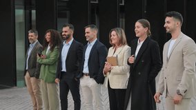 Business company team standing in the office. Professional Diversity Group Portrait - Powered by Shutterstock - Get 15% off with code: PIKWIZARD15