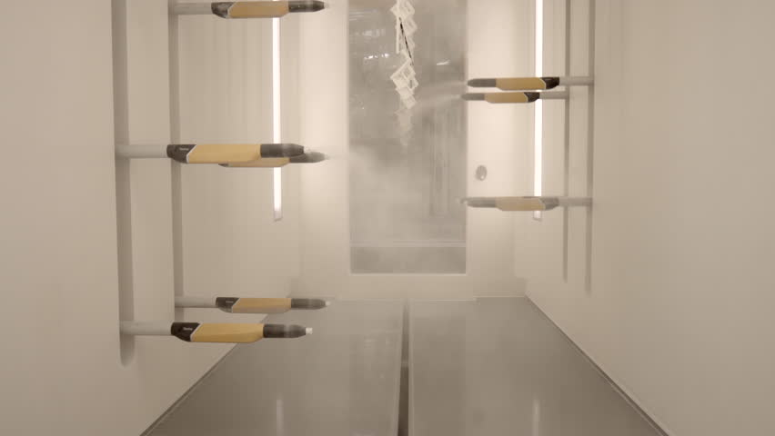 Powder Coating Painting Working in Factory