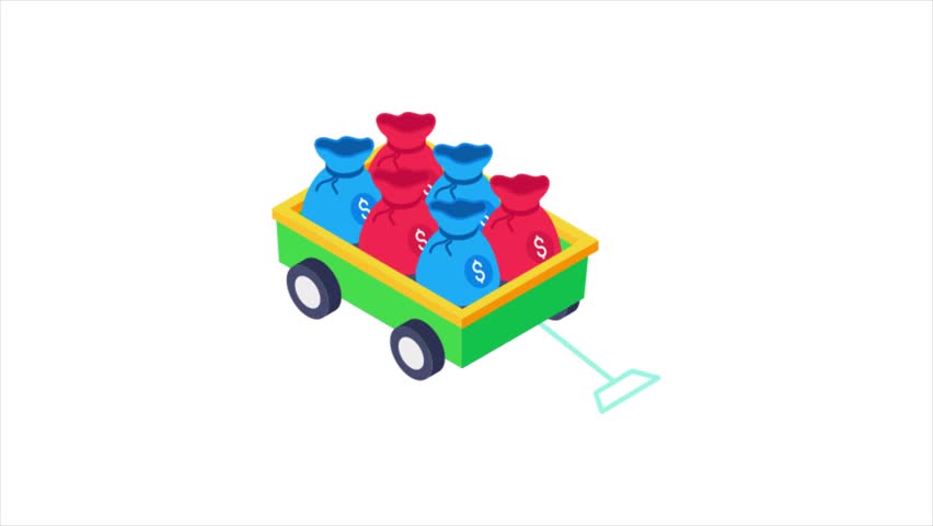Money Cart 2D Animation file