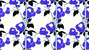 Artistic vertical motion of peonies in a seamless French toile pattern. Ideal for use in elegant animation projects, branding videos, and vintage-themed stories. Vertical motion. - Powered by Shutterstock - Get 15% off with code: PIKWIZARD15