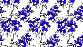 Vintage-style floral toile pattern featuring cream, pink, and red peonies. Seamless vertical animation, perfect for timeless digital storytelling and editorial projects. Vertical motion. - Powered by Shutterstock - Get 15% off with code: PIKWIZARD15