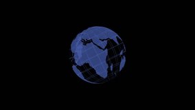 Technology Minimalist Wireframe 3d Globe Earth Map Animation - Powered by Shutterstock - Get 15% off with code: PIKWIZARD15