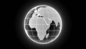 Glowing Neon Wireframe 3d Globe Earth Map Animation - Powered by Shutterstock - Get 15% off with code: PIKWIZARD15