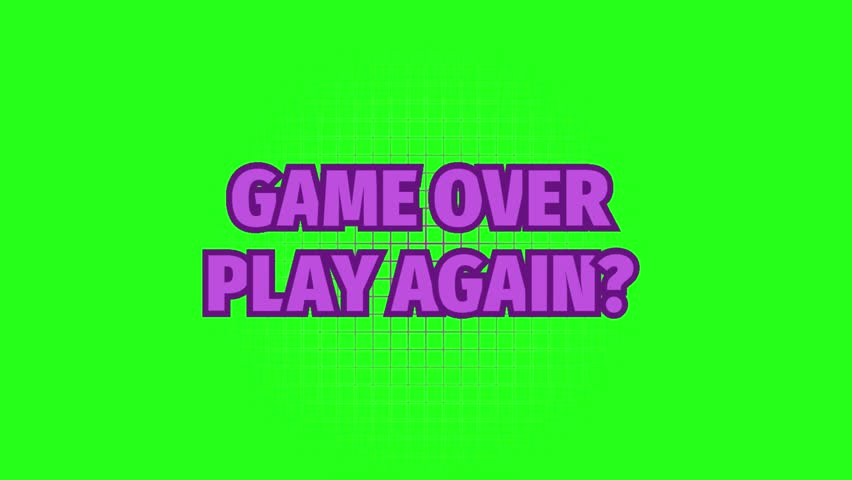 A versatile video game intro and outro animation sequence prepared for easy keying with an isolated green screen background