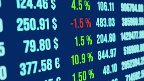 Close-up spreadsheet, numbers, data, financial figures, prices. Business, trading, financial report, calculation, research, analyzing, market data. - Powered by Shutterstock - Get 15% off with code: PIKWIZARD15