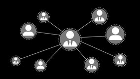Network Diagram with User Icons Animation, Minimalist People Icon Connection - Powered by Shutterstock - Get 15% off with code: PIKWIZARD15