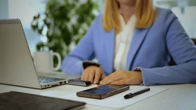 Businesswoman Analyzes Business Statistics In Office Overlayed With Holographic Charts And Graphs. - closeup shot - Powered by Shutterstock - Get 15% off with code: PIKWIZARD15