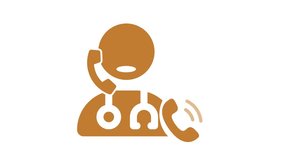 Customer Service Communication Phone Calling, Person talking on the phone with a headset and phone receiver animation - Powered by Shutterstock - Get 15% off with code: PIKWIZARD15
