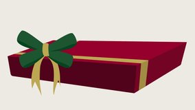 Elegant green and gold bow ties itself onto a red gift box. Festive animation perfect for Christmas, holidays, or special occasions. - Powered by Shutterstock - Get 15% off with code: PIKWIZARD15