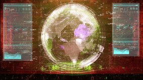 Digital Globe with Binary Code and HUD Animation - Powered by Shutterstock - Get 15% off with code: PIKWIZARD15