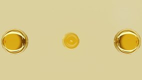 Yellow Serum Droplets Coalescing, Clean Cosmetic Skincare Background - Powered by Shutterstock - Get 15% off with code: PIKWIZARD15