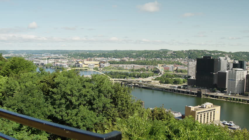 Panoramic View of Pittsburgh from The Overlook, Panning Left to Right