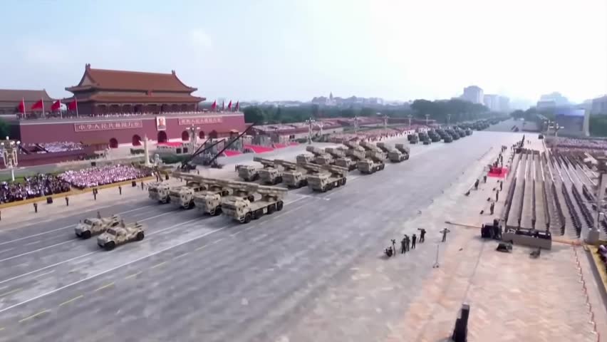 China, Pekin, September 3, 2025: China’s 2025 Victory Day military parade to mark 80th anniversary of end of WWII, military equipment. 