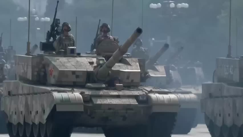 China, Pekin, September 3, 2025: China’s 2025 Victory Day military parade to mark 80th anniversary of end of WWII, military equipment. 