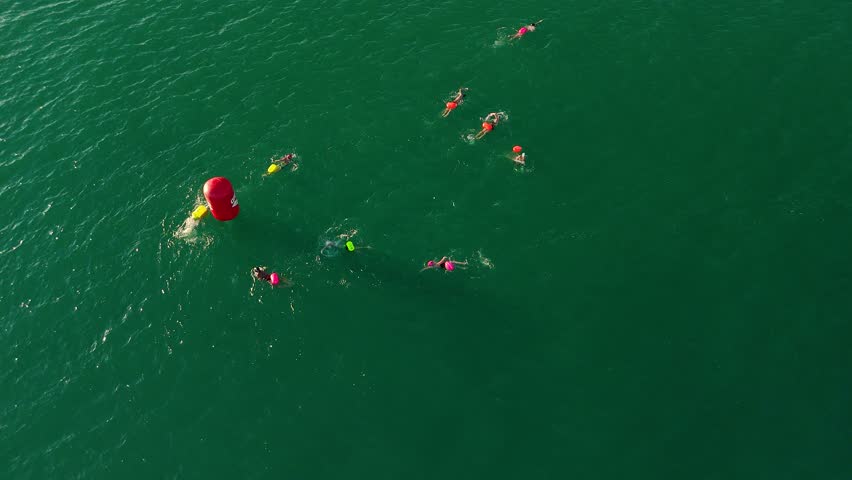 Athlete Swimmer at Open Water Swim Race