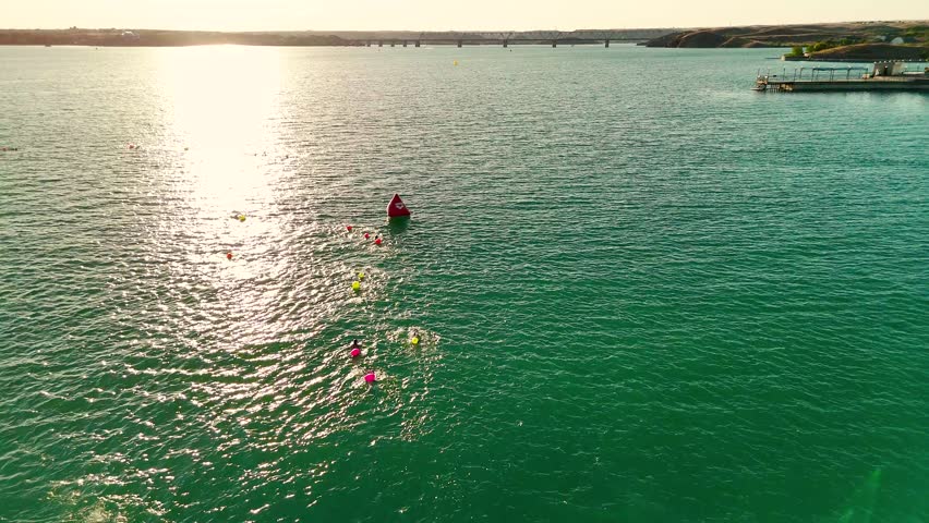 Athlete Swimmer at Open Water Swim Race