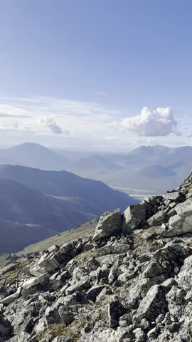 Majestic mountain panorama reveals serene natural beauty