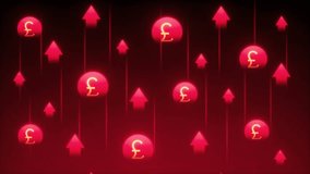 Animated background loop of Pound symbol growth, representing finance, economy, banking, investment, and prosperity concepts. - Powered by Shutterstock - Get 15% off with code: PIKWIZARD15