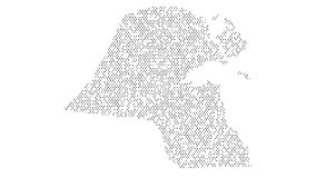 Kuwait map from particles, dots. Digital silhouette. Abstract animation background. - Powered by Shutterstock - Get 15% off with code: PIKWIZARD15