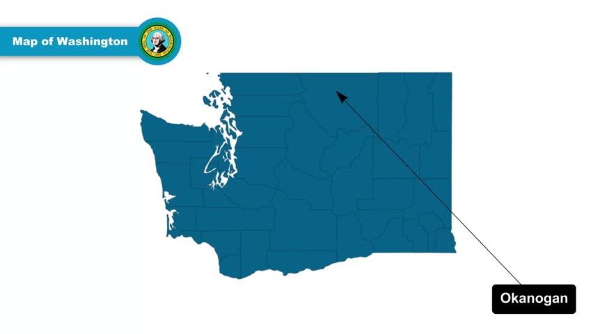 Okanogan 1 Map Video, Washington map, Political Map of Washington, Washington United States, with all states, national flag and borders, travel, education, geography, and global studies.