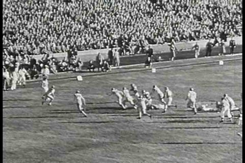 1950s - A high school or college football game from the 1950s.