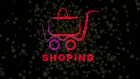 Shopping Cart Icon With Text On Dark Bokeh Background - Powered by Shutterstock - Get 15% off with code: PIKWIZARD15
