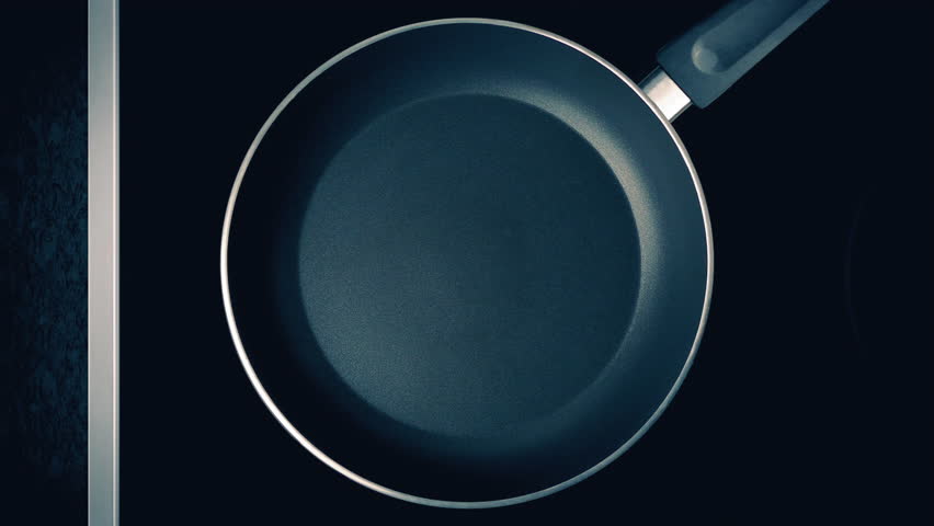 Cooking Oil Pours Into Pan On Hob