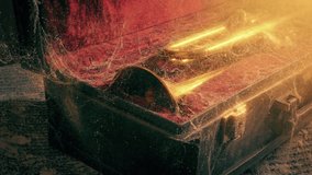 Trumpet In Attic Covered In Cobwebs In Sun Glow - Powered by Shutterstock - Get 15% off with code: PIKWIZARD15