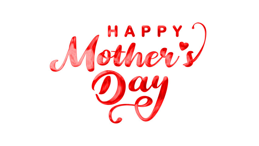 Happy mother's day text animation for greeting cards, social media posts, prints, and digital designs.